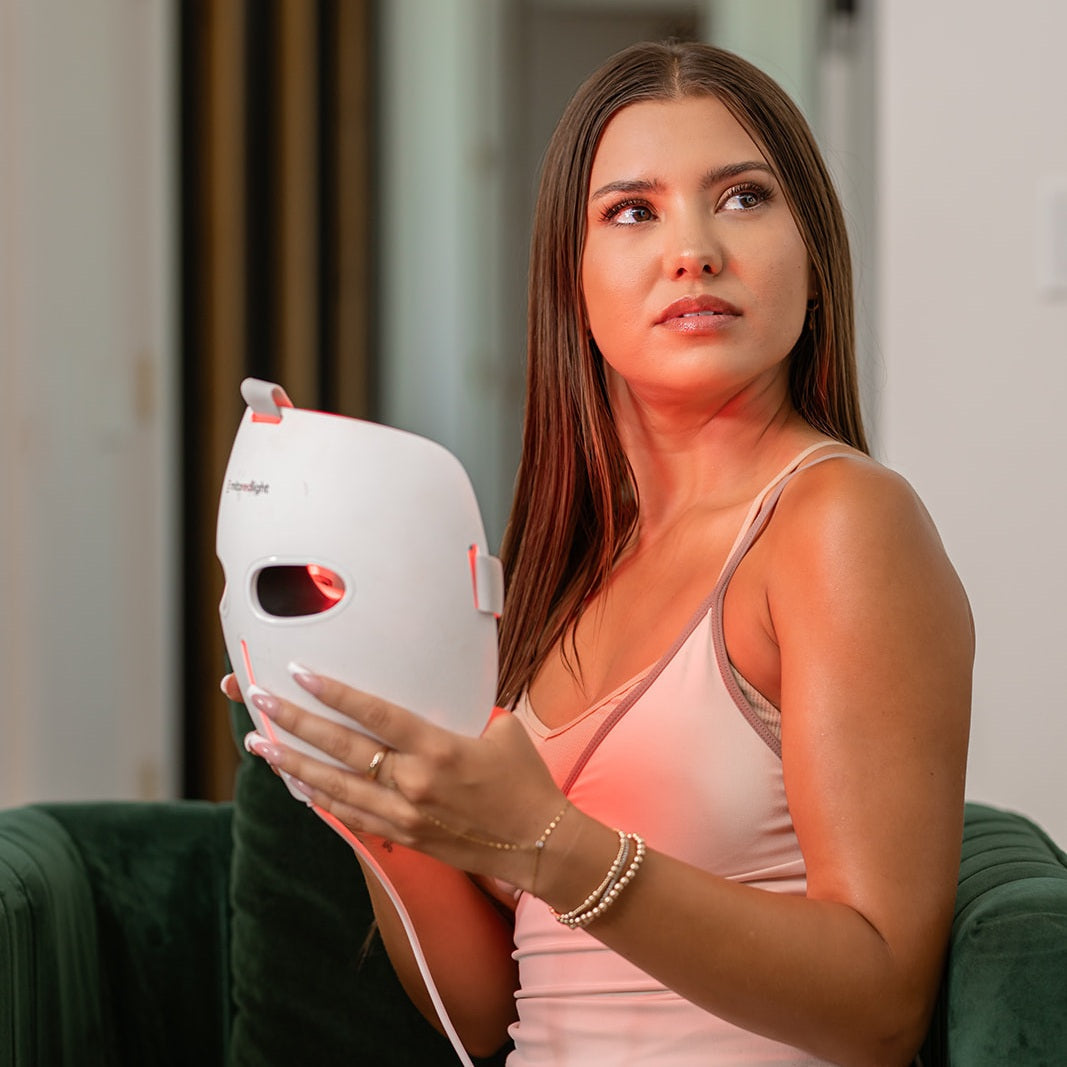 MitoGLOW™ LED Red Light Therapy Face Mask - FDA Cleared, 1,064 LEDs, 4 Wavelengths
